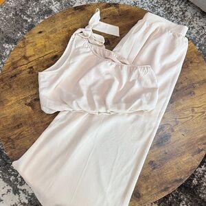 Source Unknown Blush Pink Tie-Shoulder Two-Piece Set